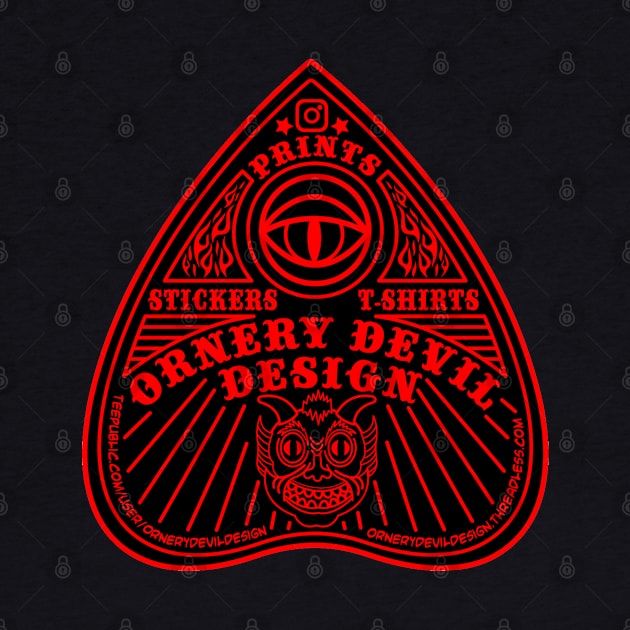 Ornery Devil Ouija planchette by OrneryDevilDesign